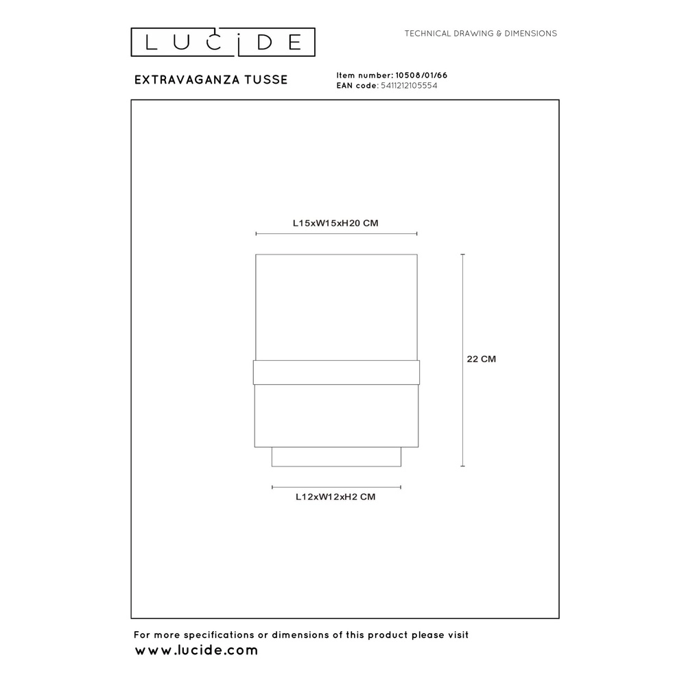Design table lamp Extravaganza Tusse pink Ø 15cm Lucide 5411212105554