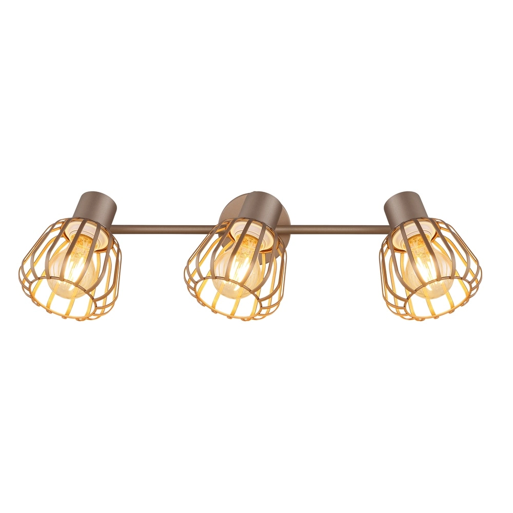 Ceiling lamp Olin 3-light coffee brown Globo 9007371589579