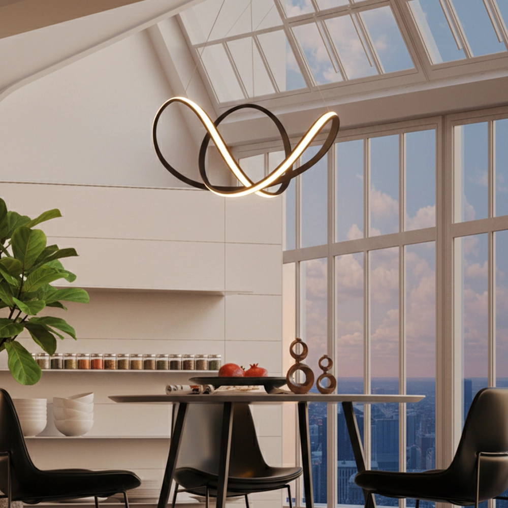Design pendant lamp Apus black Ø 70cm