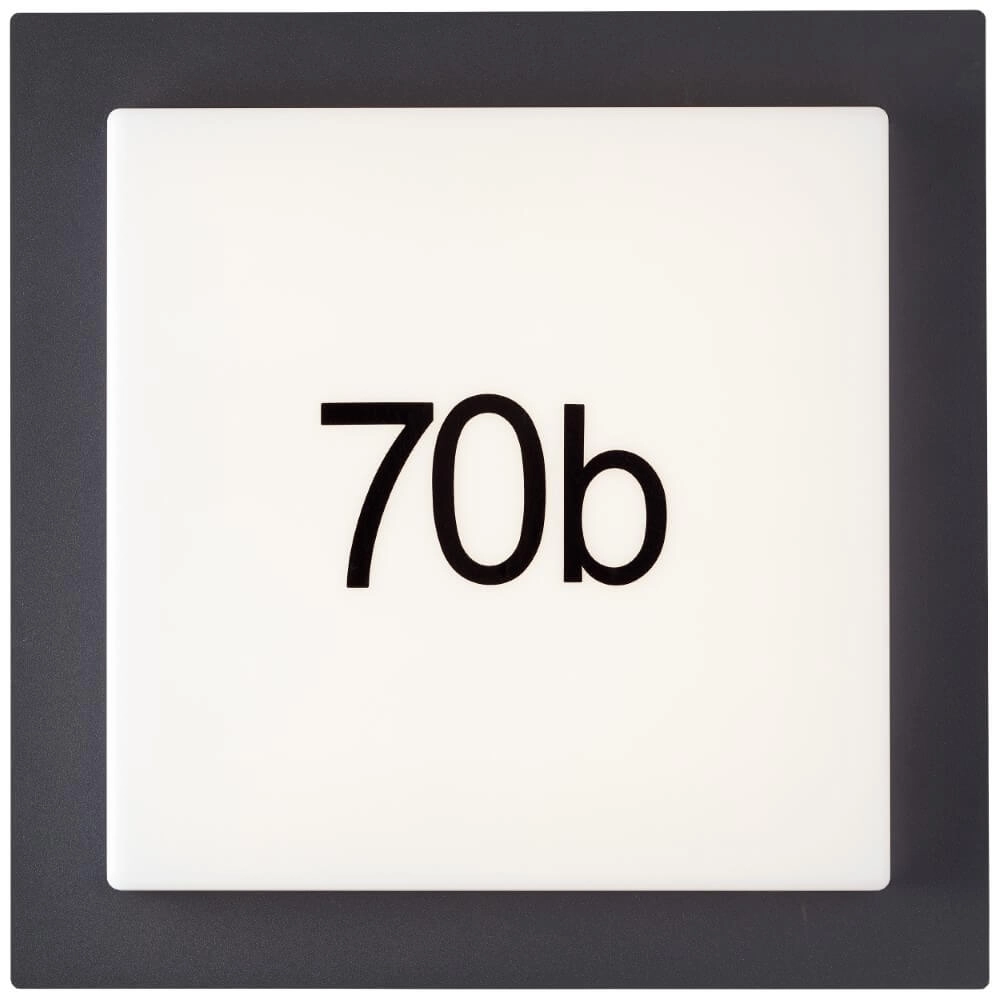 House number lamp Sten black Brilliant 4004353412837
