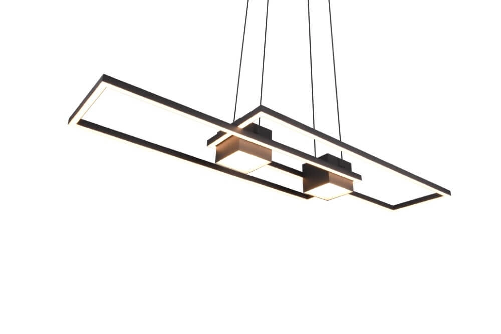 Led pendant light office Albany black Trio 4017807610345