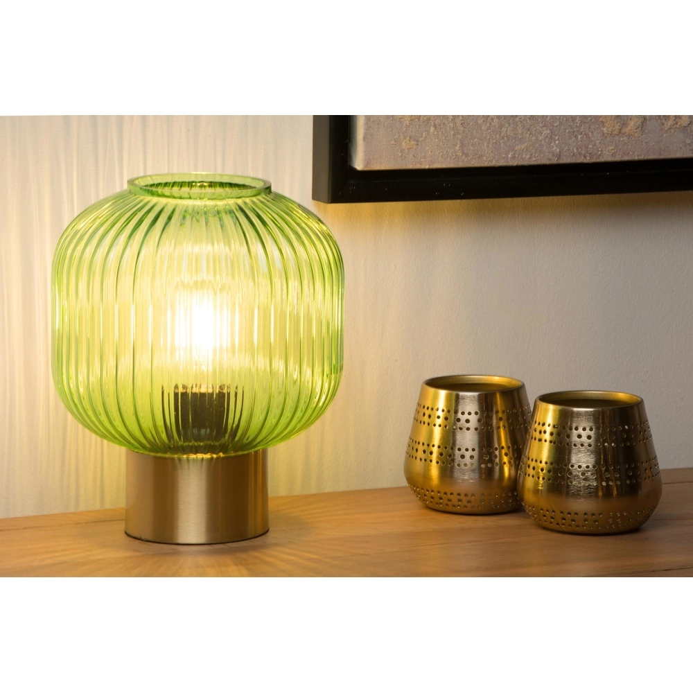 Table lamp Maloto Ø 20cm green Lucide 5411212451248