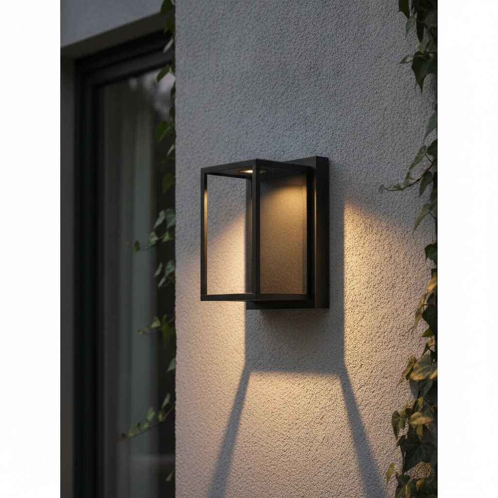 Black wall lamp Prive 25cm