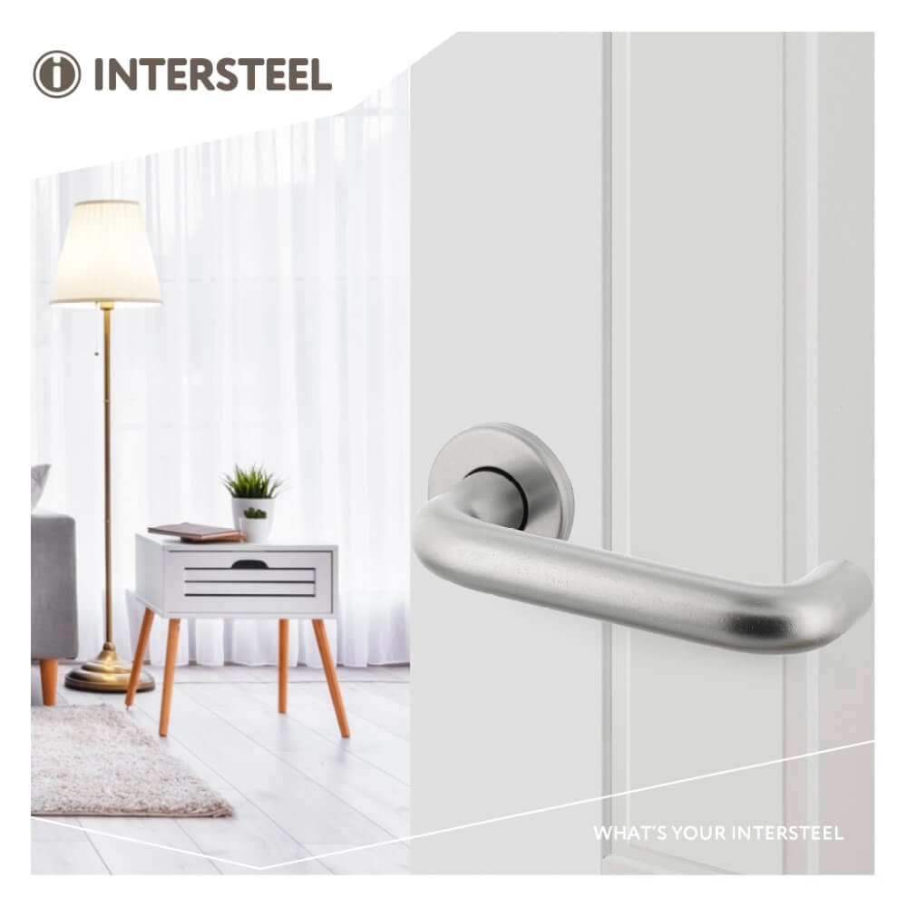 Door handle Rond round aluminium Intersteel 8714186068465