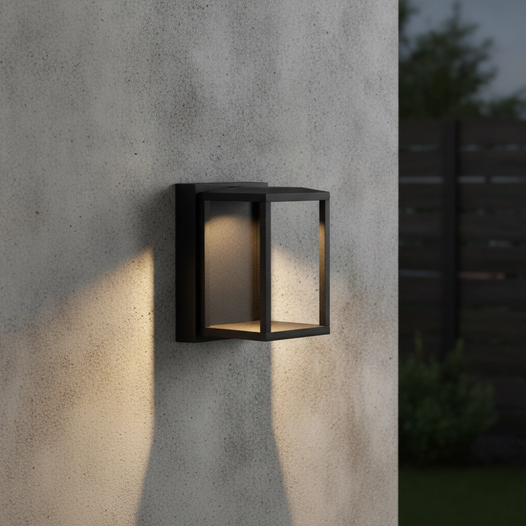 Black wall lamp Prive 19cm