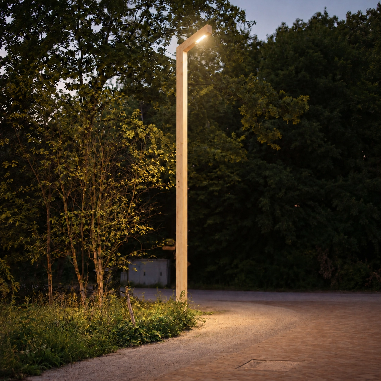 Wooden street lamp Strato Accoya - 4M - PH08 - 3000K