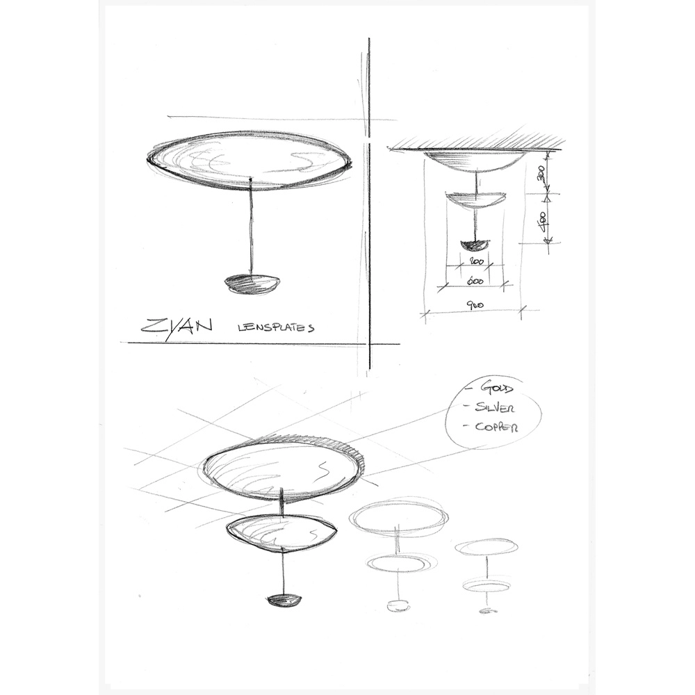 Ceiling lamp Zyan black with gold Ø 60cm Masterlight 8718121219097
