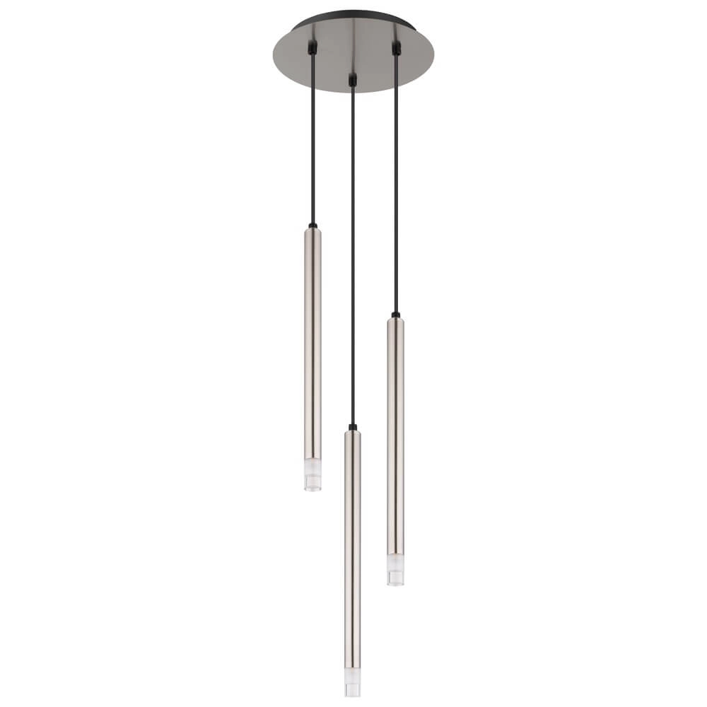 Design pendant lamp Ryan 3-light nickel Globo 9007371484041