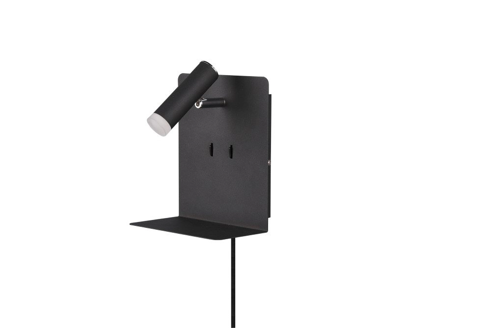 Wall lamp Element with matt black shelf Trio 4017807399882