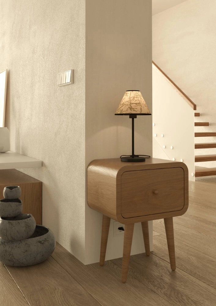 Natural table lamp Oxpark Ø 22cm Eglo 9002759439446