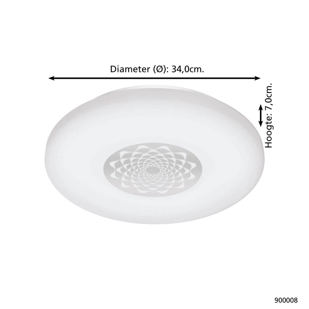 Ceiling lamp Zigbee Capasso-Z white - Ø 34cm Eglo 9008606221547