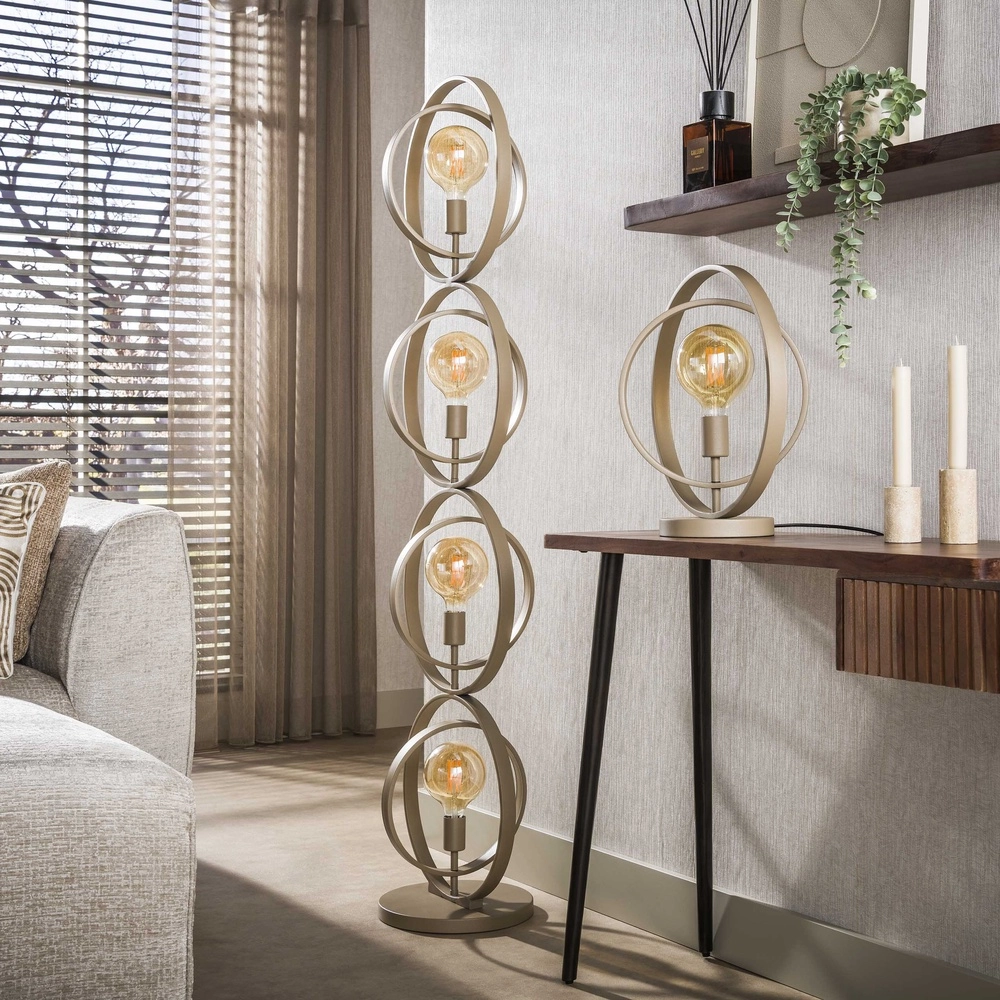 4-Light Sand Floor Lamp Turn E27 - Ø 40cm Lyora 8716803513099