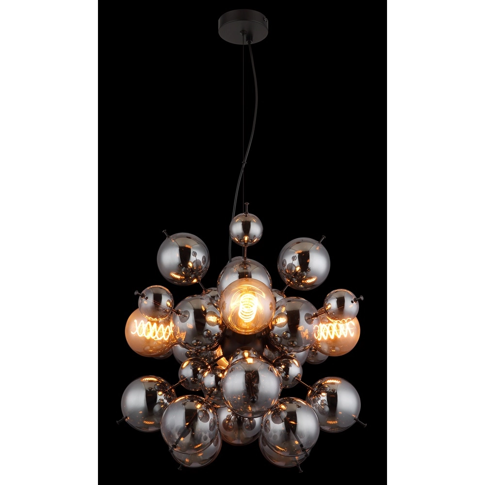 Unique pendant lamp Udo smoke glass Ø 51cm Globo 9007371506170