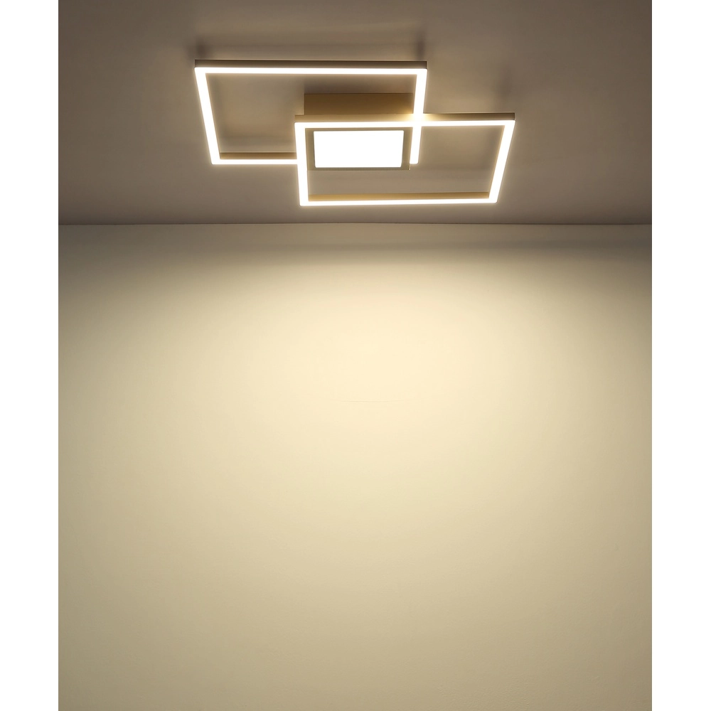 Sleek ceiling lamp Saunders sand brown Globo 9007371590353