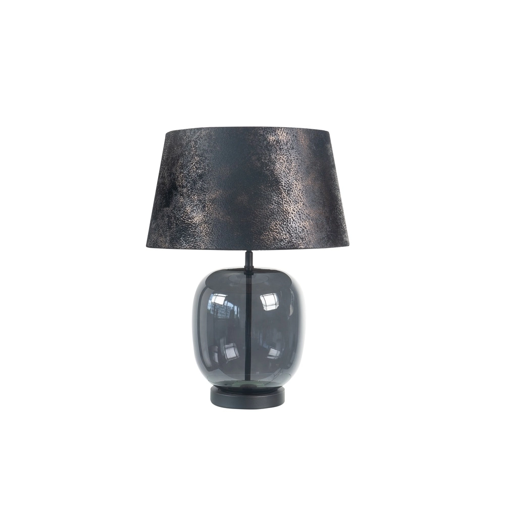 Table lamp Bellini black with smoke glass Ø 40cm