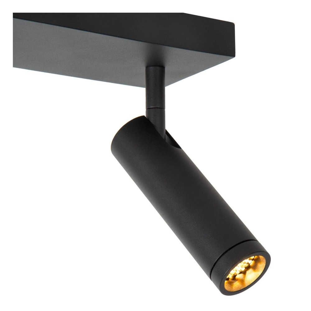 Sleek ceiling lamp Grado 2-light black Lucide 5411212221674