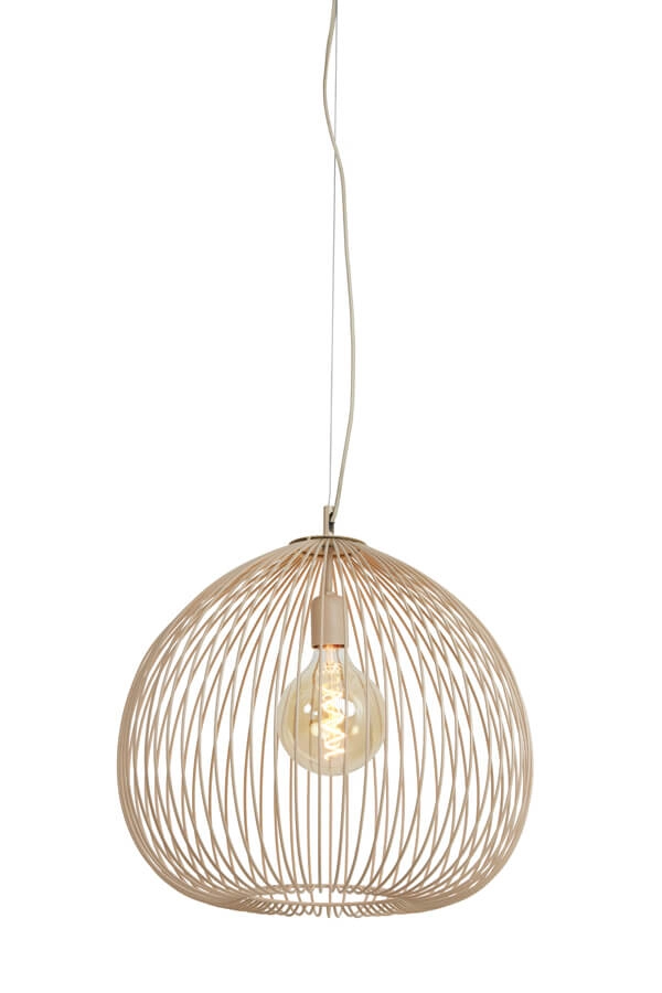 Cream pendant lamp Rilana Ø 45cm