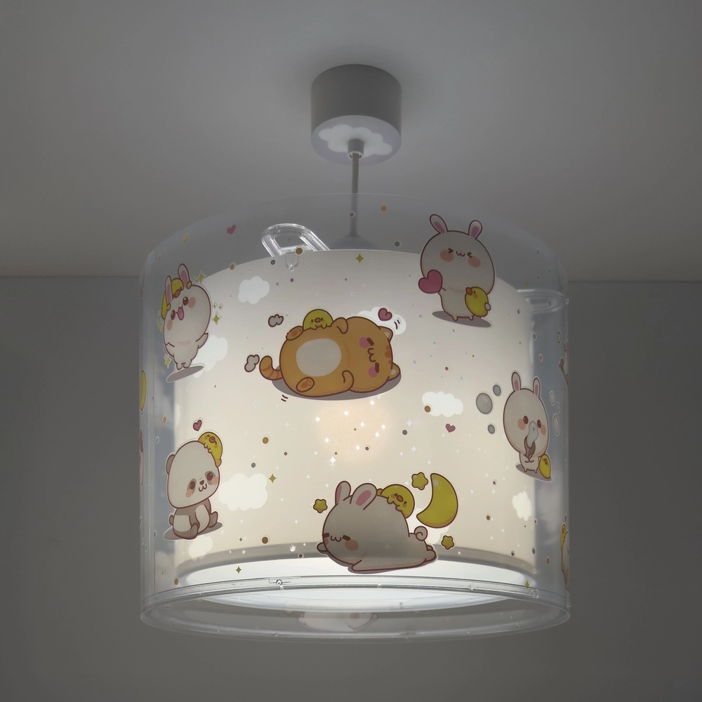 Children's pendant lamp Kawaii Friends Grey glow in the dark Dalber 8420406002682