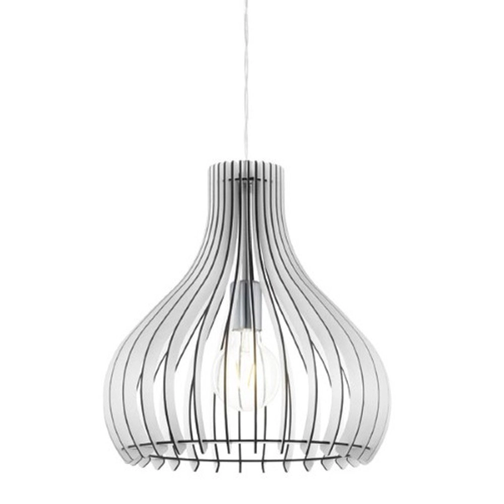 Pendant lamp Tindori 38cm white wood