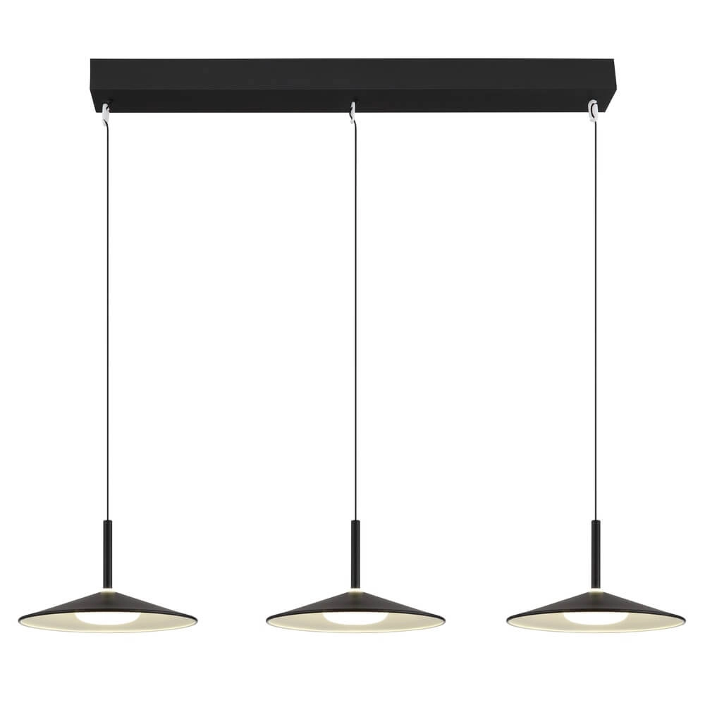 Design pendant lamp Lampone 3-light black Globo 9007371462810