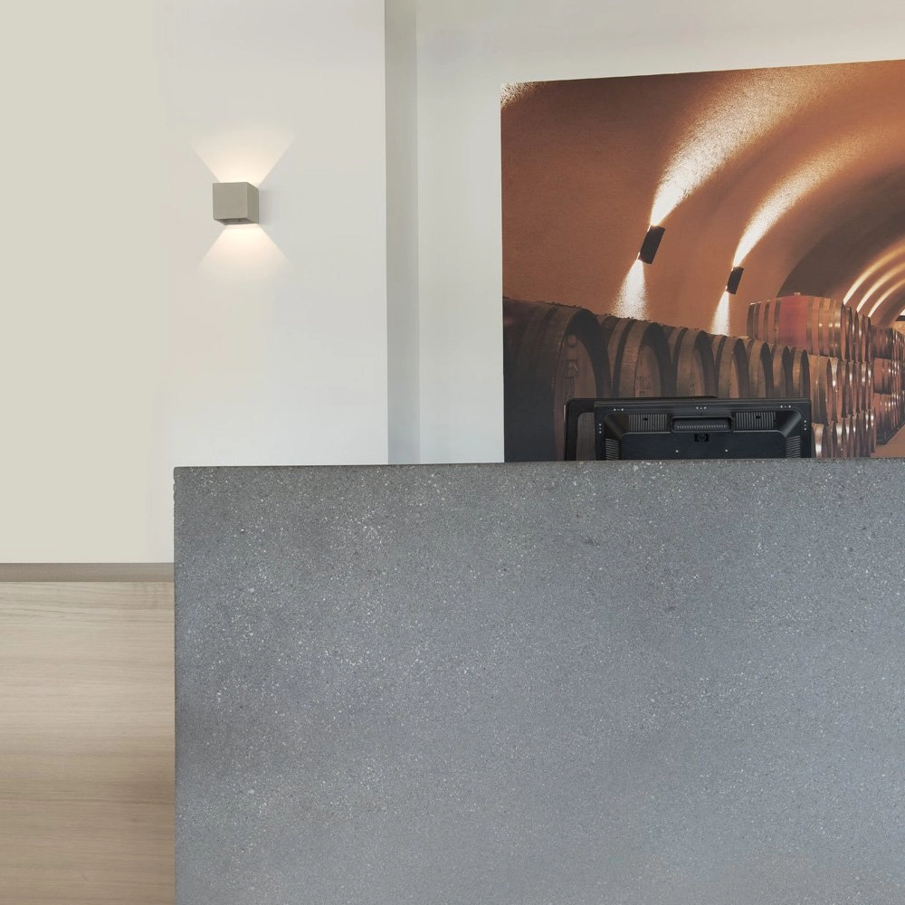 Wall lamp Solid Cube Up-Down concrete gray SLV 4024163192026