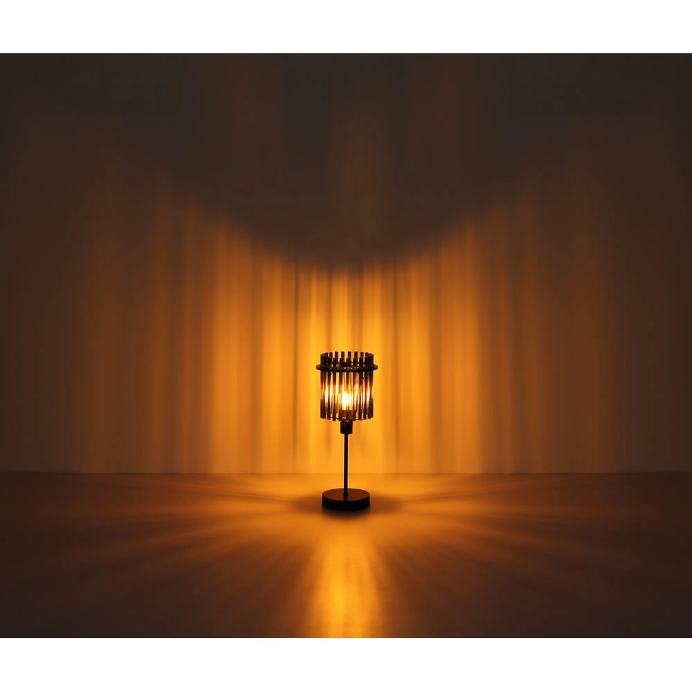 Black pendant lamp Gorley with amber glass 4-lights Globo 9007371474998
