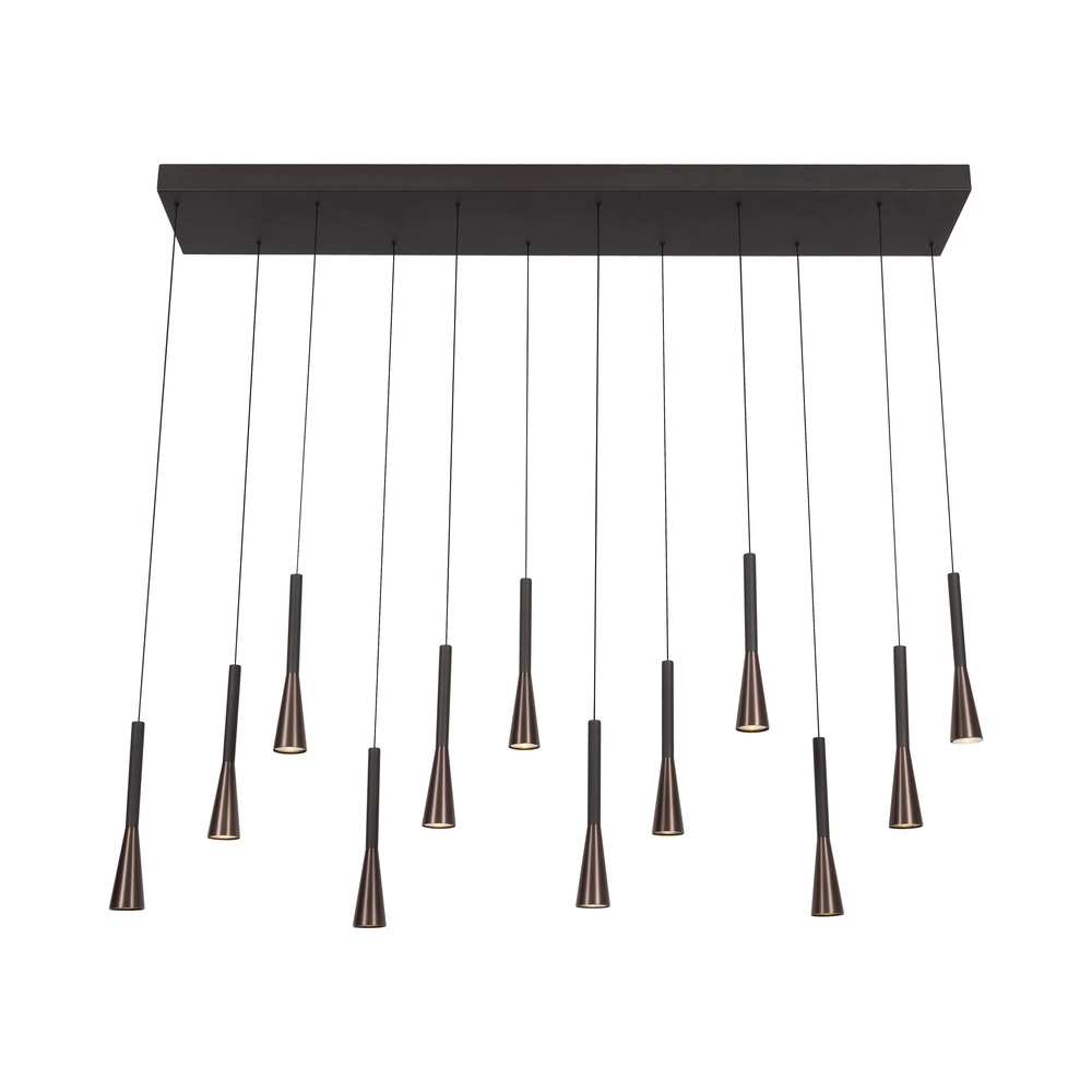 Design pendant lamp Joakim 12-light coffee brown