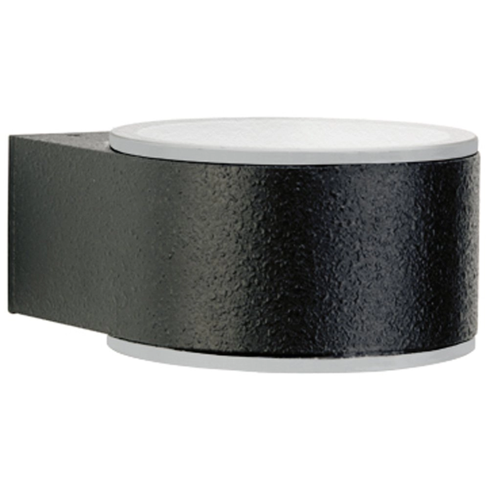 Outdoor lamp top and bottom Curl 10cm - black