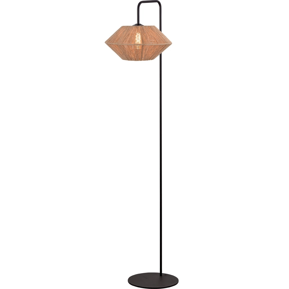 Floor lamp Bicono with rope cap Ø35cm
