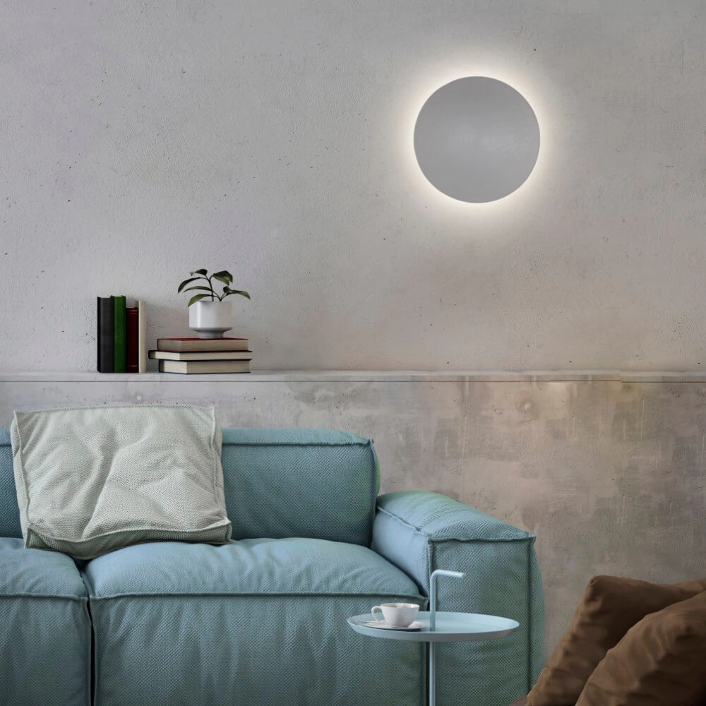 Design wall lamp Akku Puntua Ø 25cm grey Paul Neuhaus 4012248372517