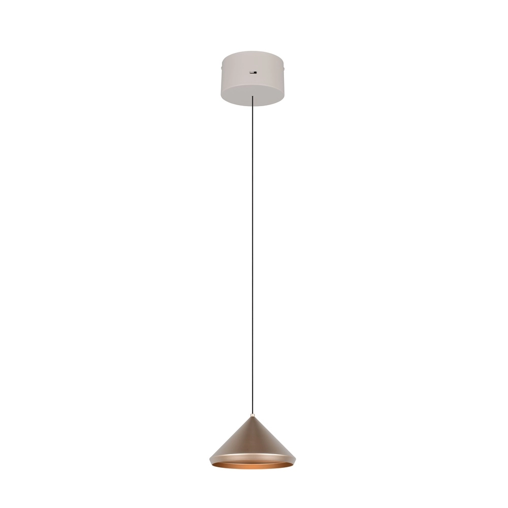 Modern pendant lamp Laguna Ø 18cm coffee brown Trio 4017807671070