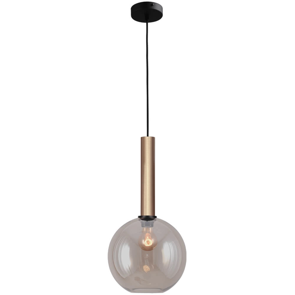 Hanging lamp Ø 25cm Bella 2 Brass gold with gold glass