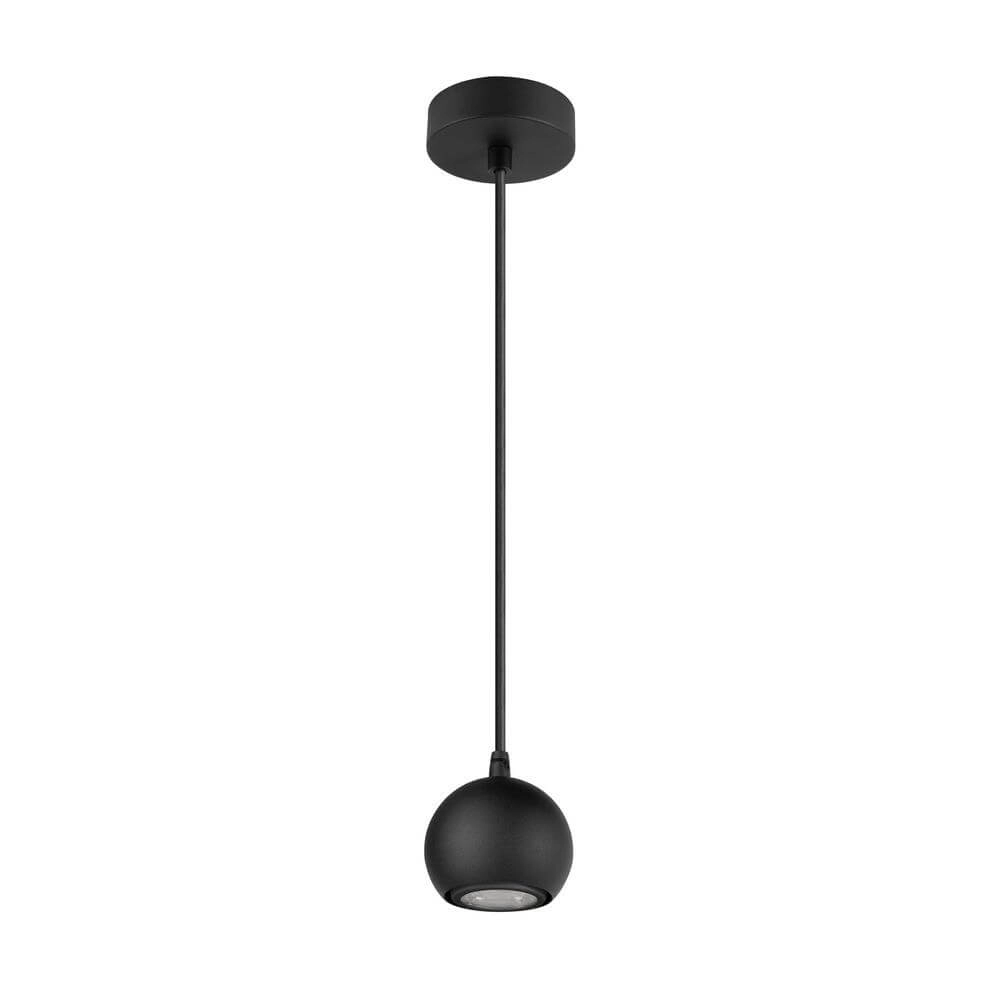 Sleek pendant lamp Light Eye 90 black Ø 9cm SLV 4024163295543