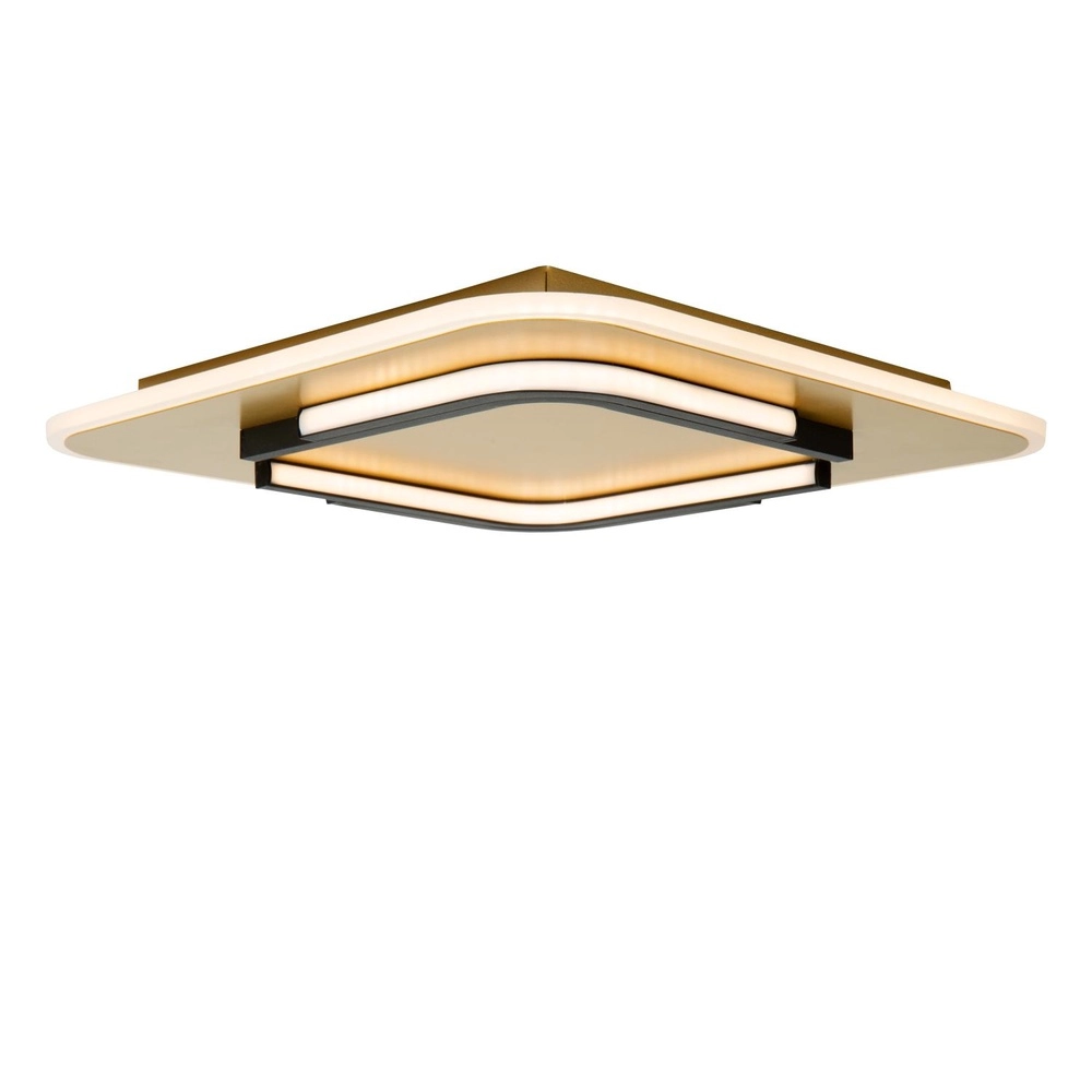 Design ceiling light Andreas 40 x 40cm - 30W black with gold Lucide 5411212441751