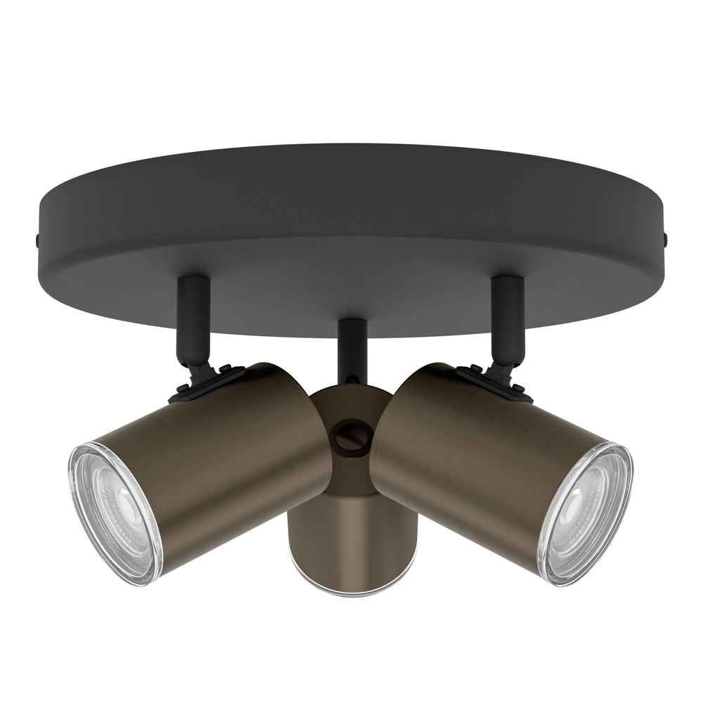 Surface-mounted spotlight bathroom Consuma 1 3x GU10 - black with bronze