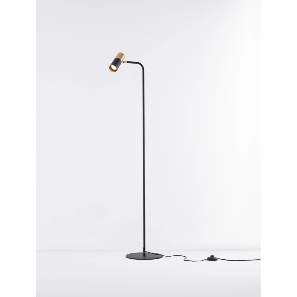 Floor lamp Pongo black with gold