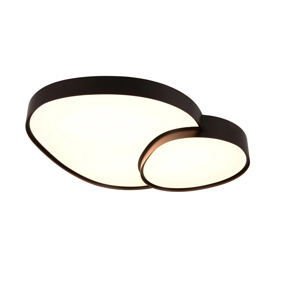 Organic ceiling light Rise 77cm black