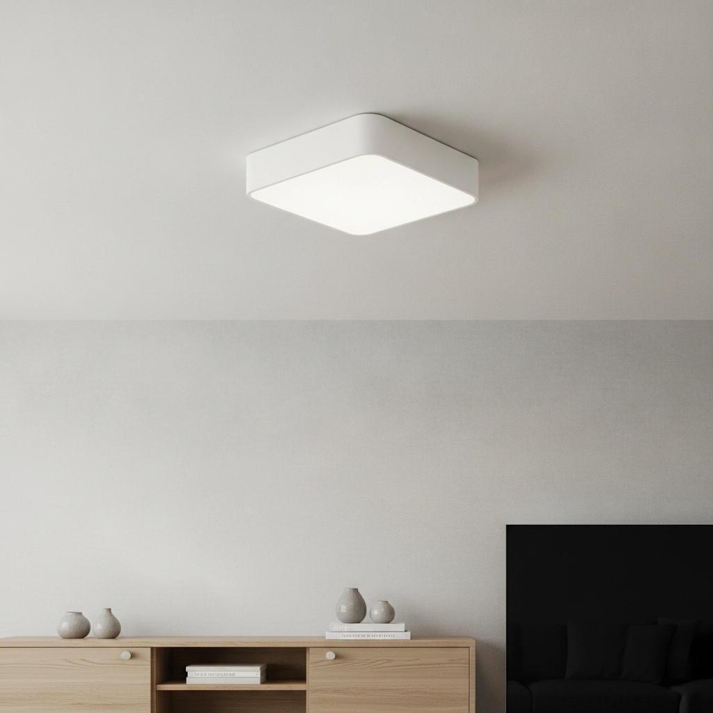 Square ceiling lamp Ragu white 36cm