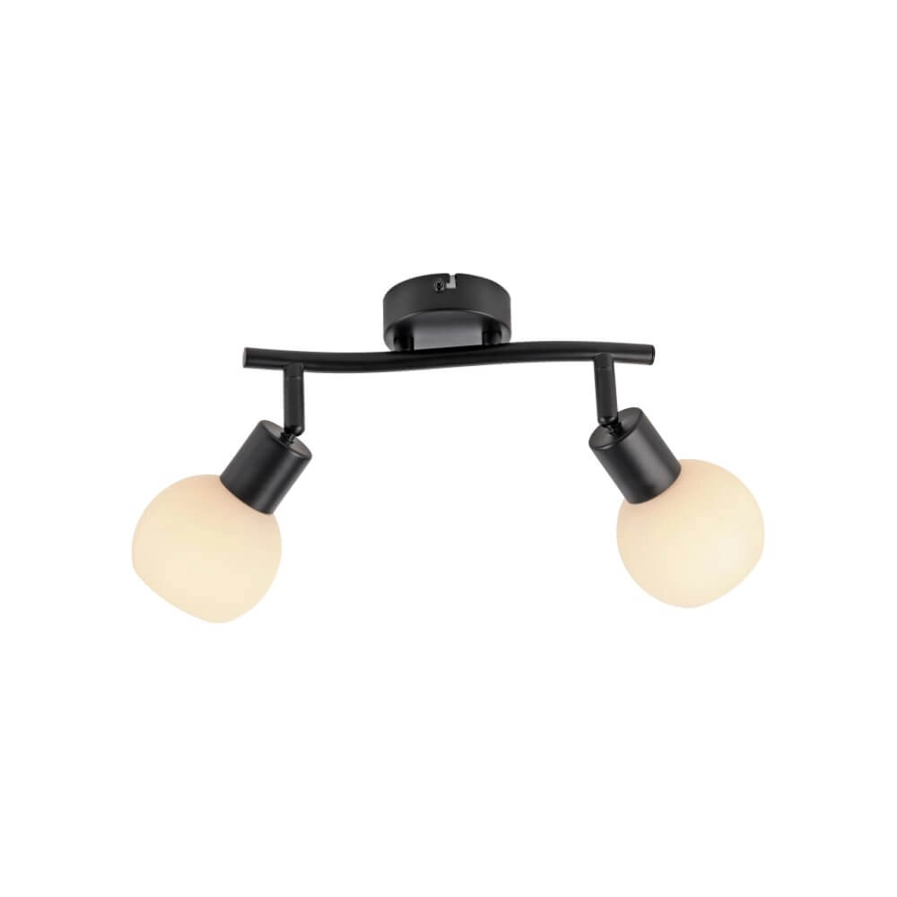Black ceiling lamp Loki 2-light Just Light 4043689000769