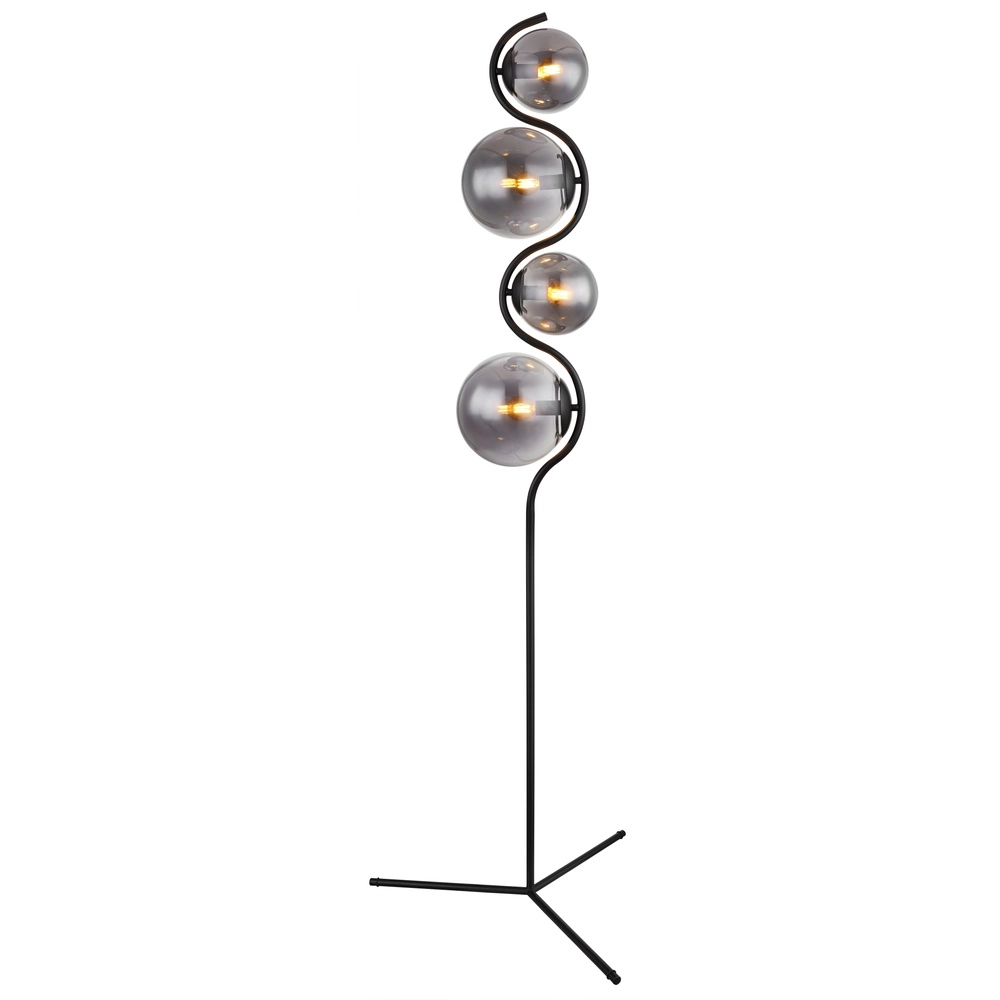 Modern floor lamp Porry 4-light black