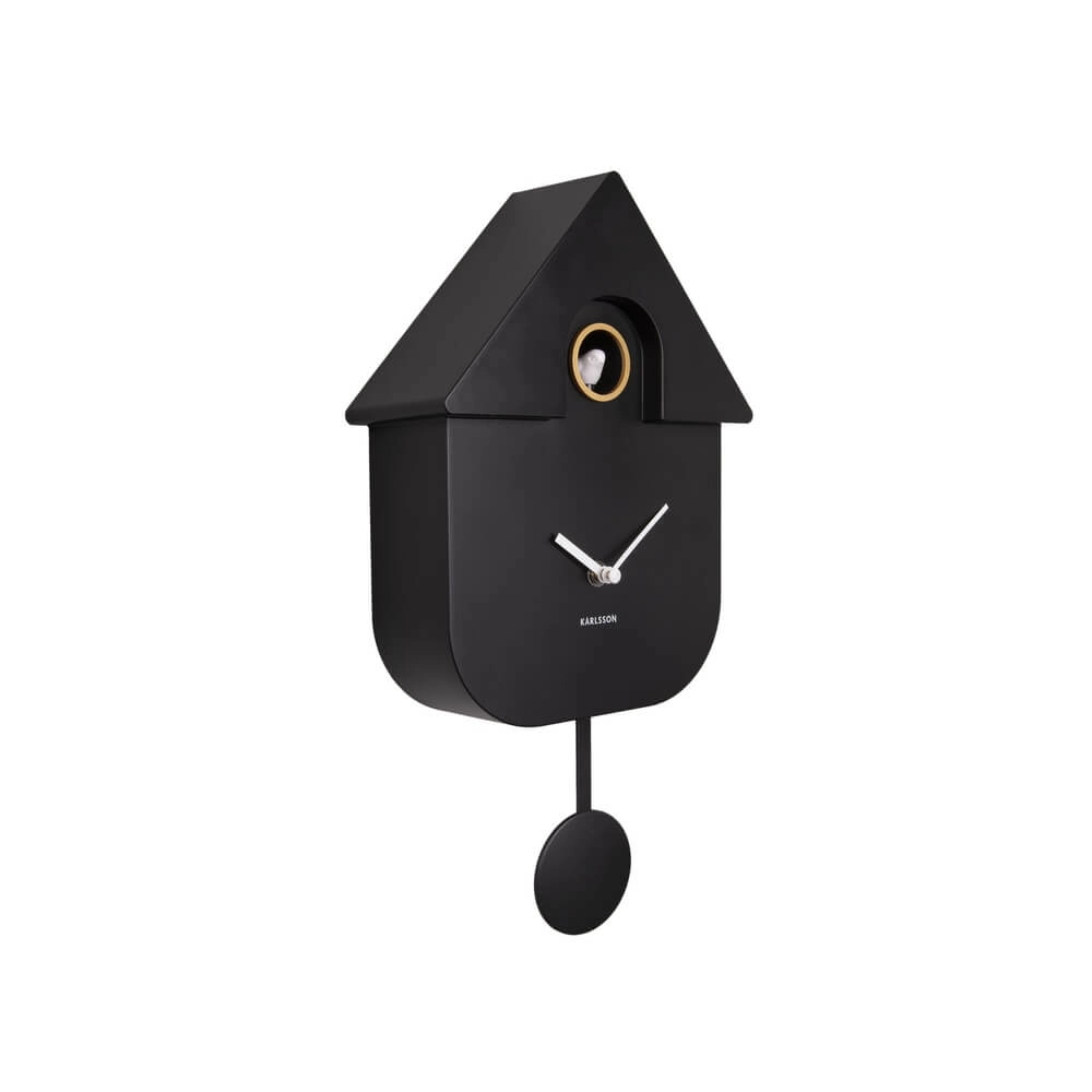 Wall Clock Modern Cuckoo black
