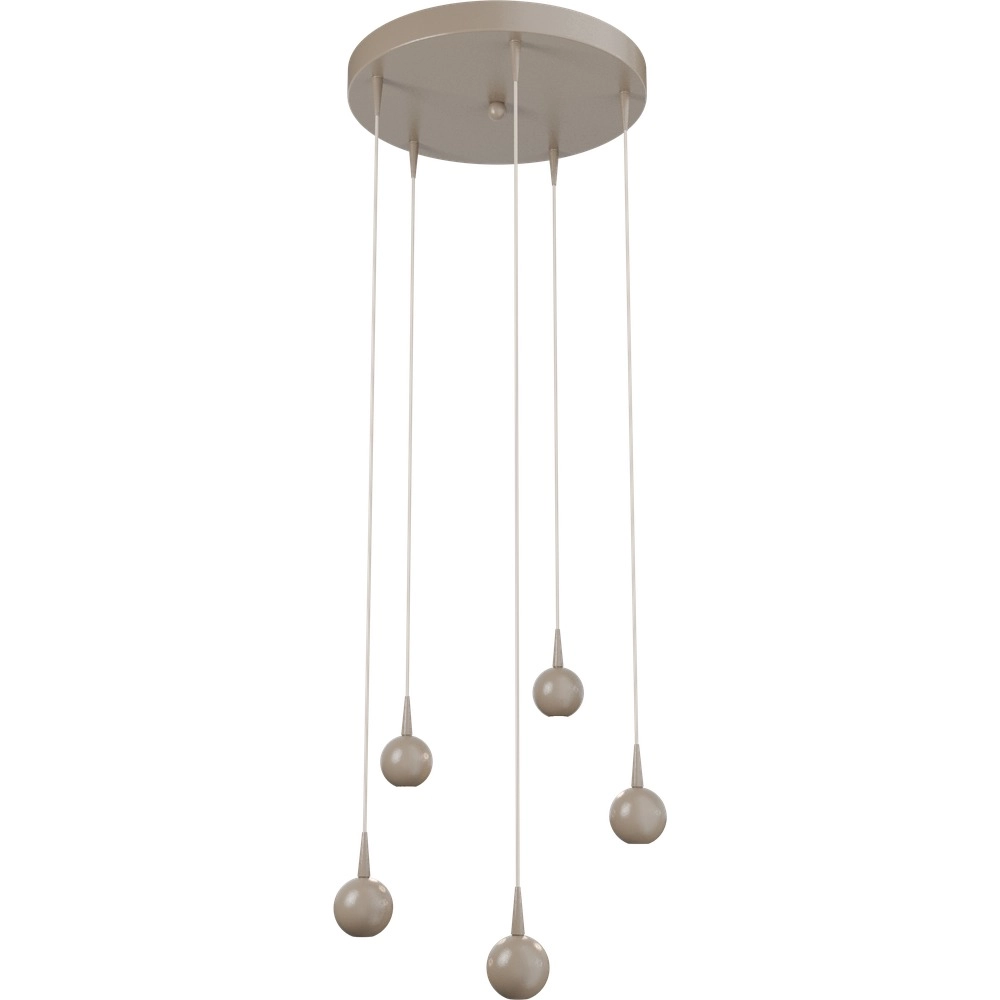 5-light pendant lamp Talana beige terra Ø 35cm DTW