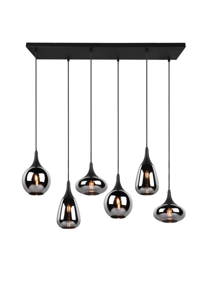 6-light hanging lamp Lumina with smoke glass Trio 4017807542295