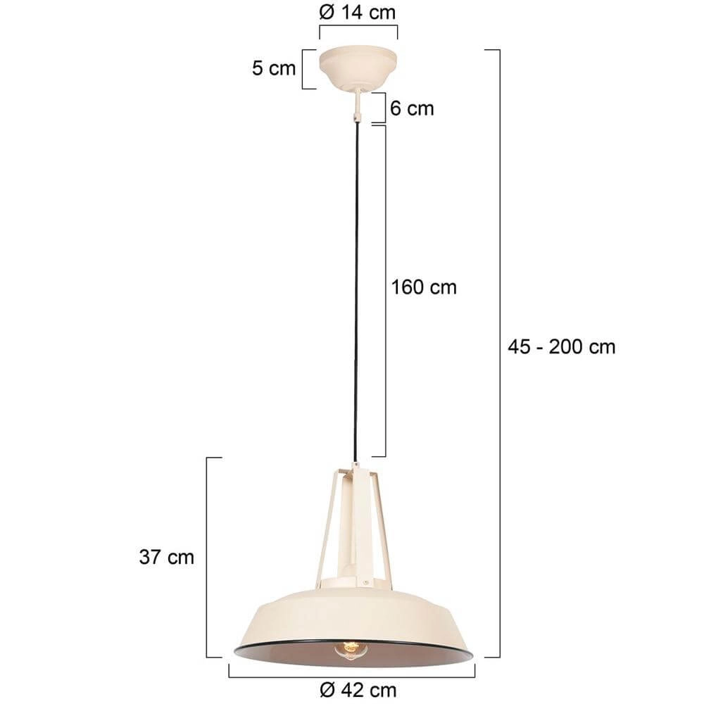 Pendant lamp Eden cream Ø 42cm Steinhauer 8712746178708