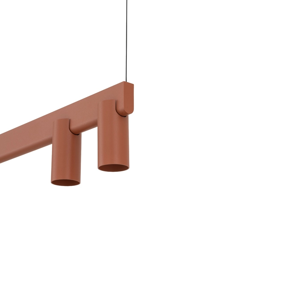 Design pendant lamp Fourty 7-light terracotta