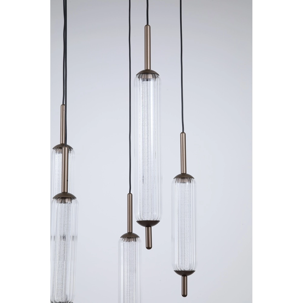 Unique pendant lamp Cattail 5-light bubble glass Searchlight 5053423301259
