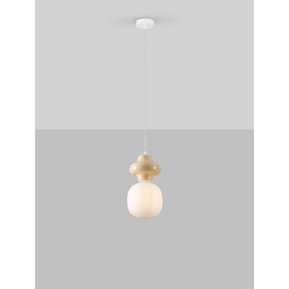 Pendant lamp Clio S yellow ceramic Lyora 5212017461186