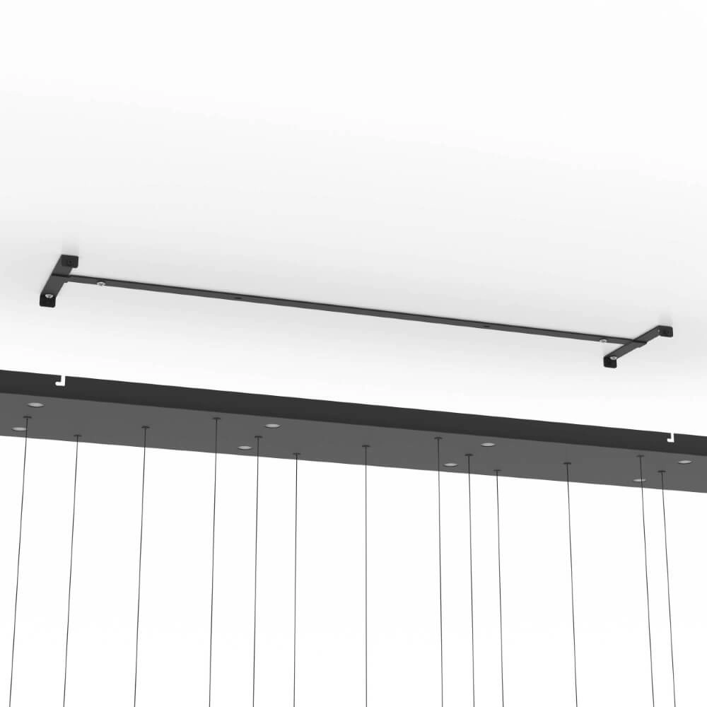 Elongated hanging lamp Espardello black Stars of Light 9008606270521