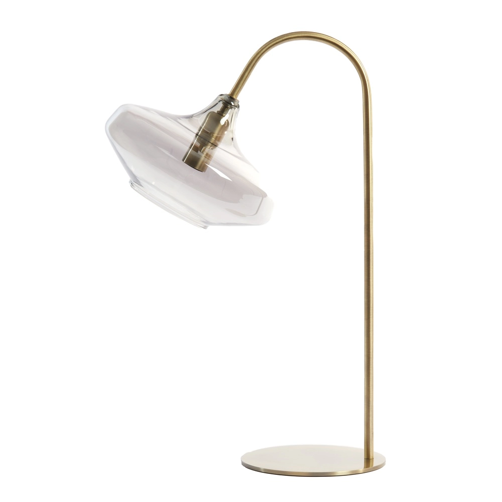 Glass desk lamp Solna brass mat Light & Living 8717807686628