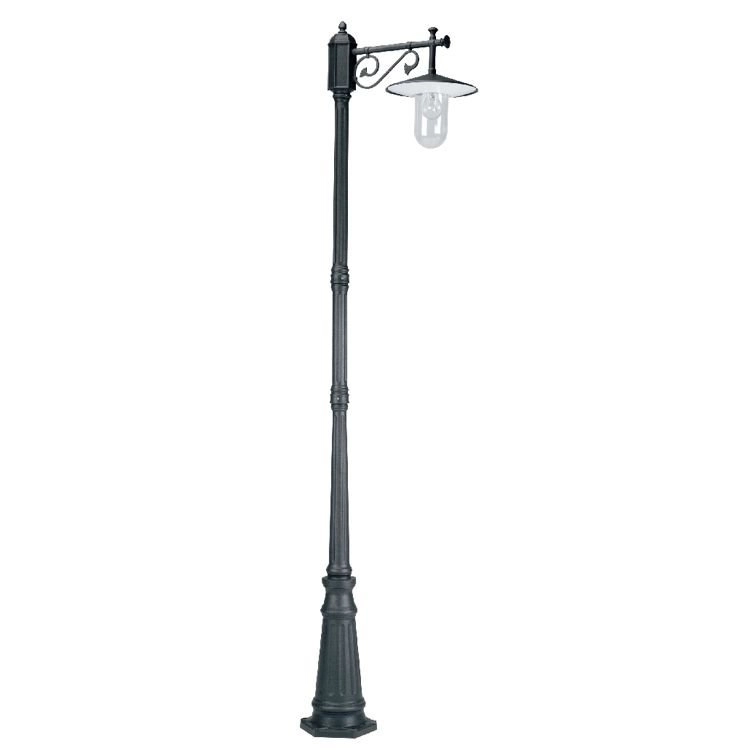 Classic garden lamp Louvre 1-light - black